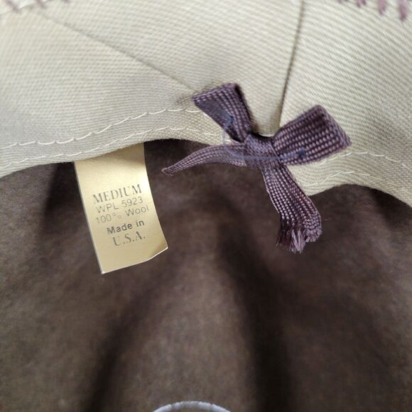 Lite Felt Mens Classic Traveler Hat 100% Wool Headwear Brown Tan Size Medium - Picture 9 of 12